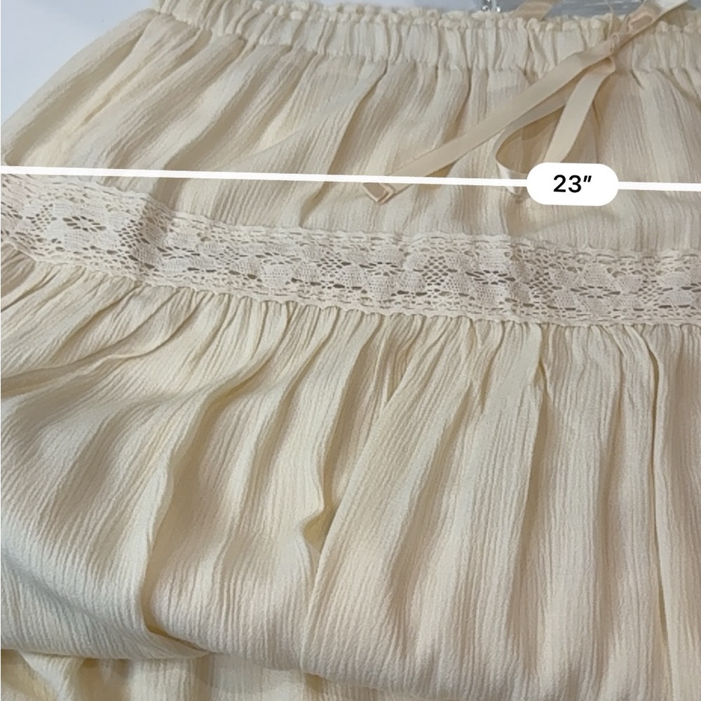 🆕 Boho Western Lace-Tiered Maxi Skirt – Antique White – XL 🆕 - Picture 13 of 16